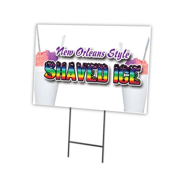 Signmission New Orleans Style Shav Yard & Stake outdoor plastic coroplast window, C-1216-New Orleans Style Shav C-1216-DS-New Orleans Style Shav - main